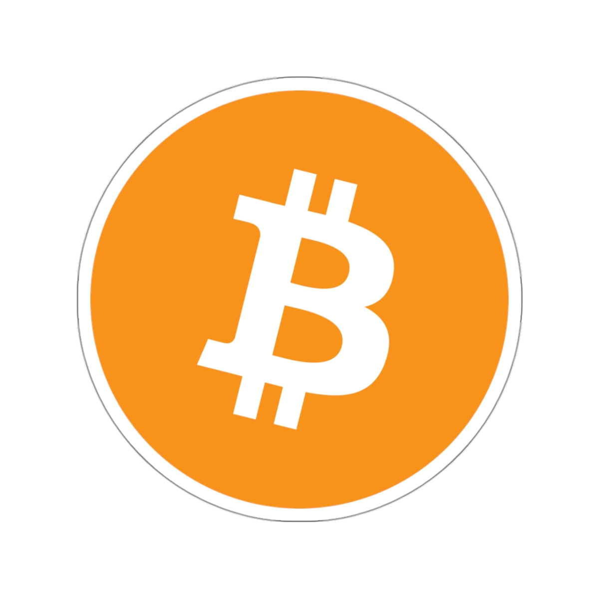 Bitcoin Cryptocurrency Logo Vinyl Sticker | $BTC