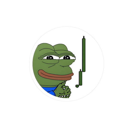 Pepe Green Candles Sticker