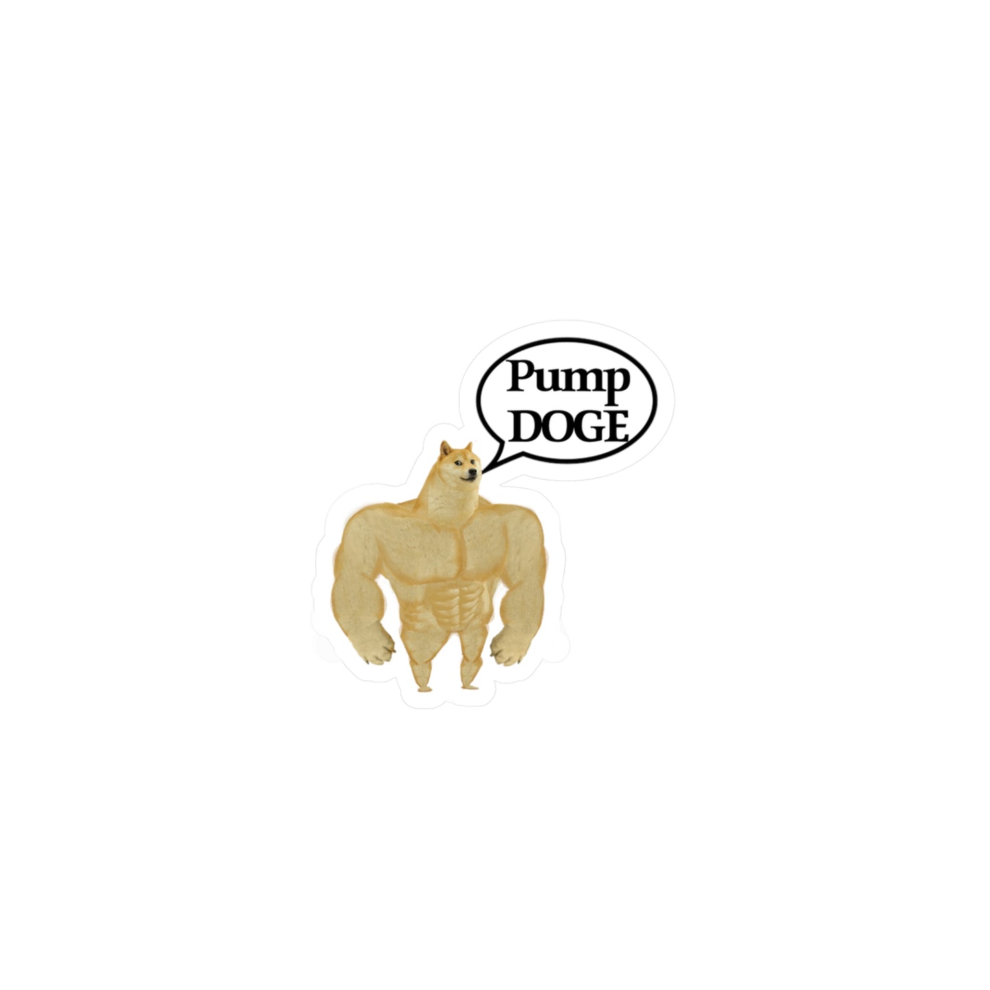 Pump Doge Vinyl Sticker | $DOGE