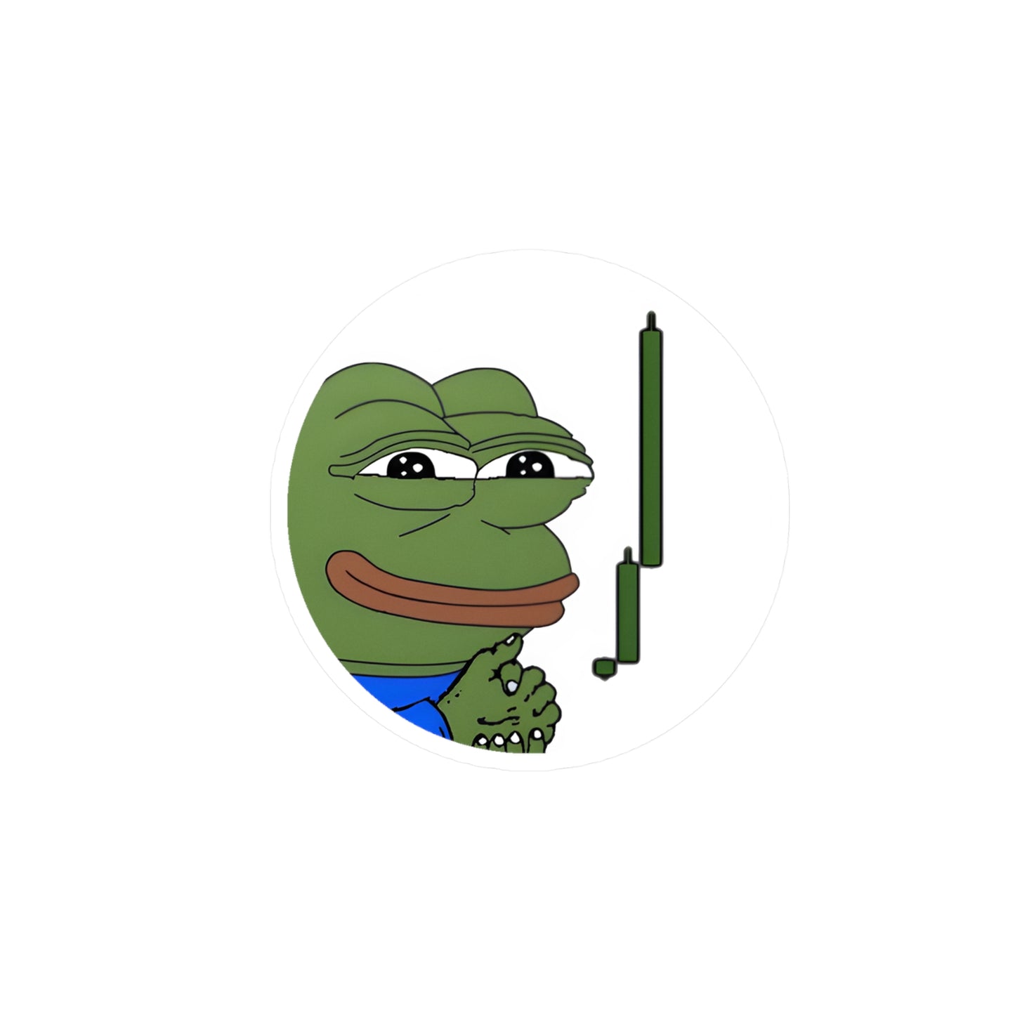 Pepe Green Candles Sticker