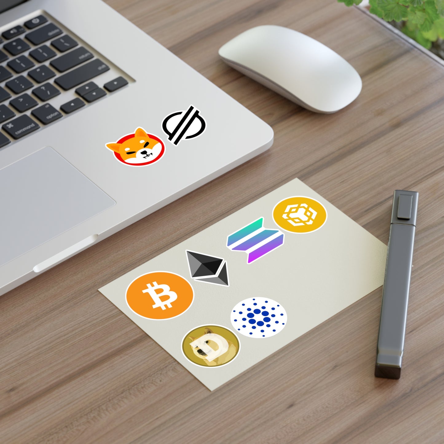 Crypto Logo Sticker High Market Cap Collection $BTC $ETH $SOL $BNB $DOGE $ADA $SHIB $XLM