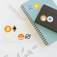 Crypto Logo Sticker High Market Cap Collection $BTC $ETH $SOL $BNB $DOGE $ADA $SHIB $XLM