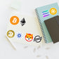 Crypto Logo Sticker High Market Cap Collection $BTC $ETH $SOL $BNB $DOGE $ADA $SHIB $XLM